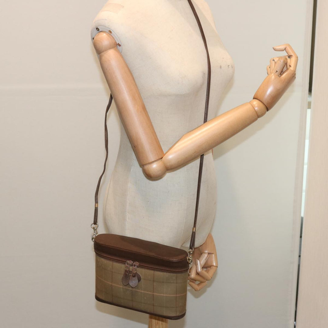 BurberrySs Nova Check Shoulder Bag Canvas Beige Auth bs12797