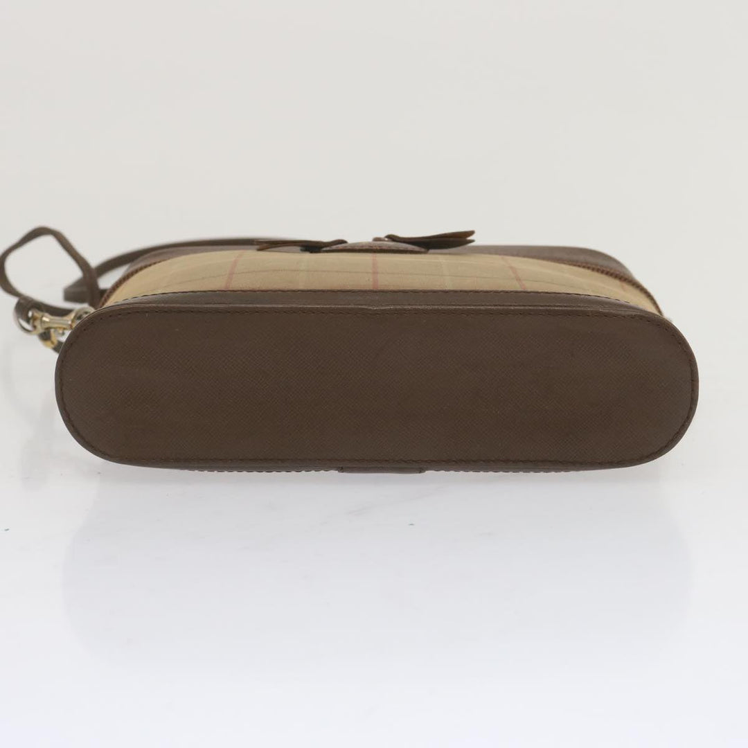BurberrySs Nova Check Shoulder Bag Canvas Beige Auth bs12797