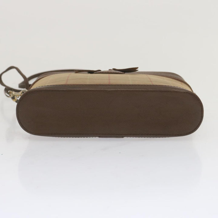 BurberrySs Nova Check Shoulder Bag Canvas Beige Auth bs12797