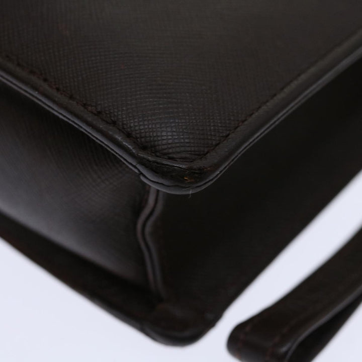 Burberry Clutch Bag Leather Brown Auth bs12798