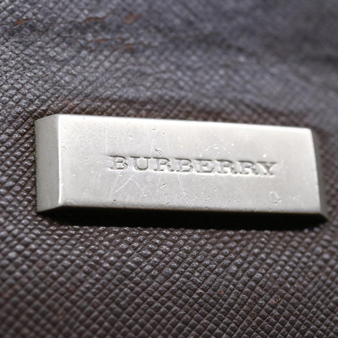 Burberry Clutch Bag Leather Brown Auth bs12798
