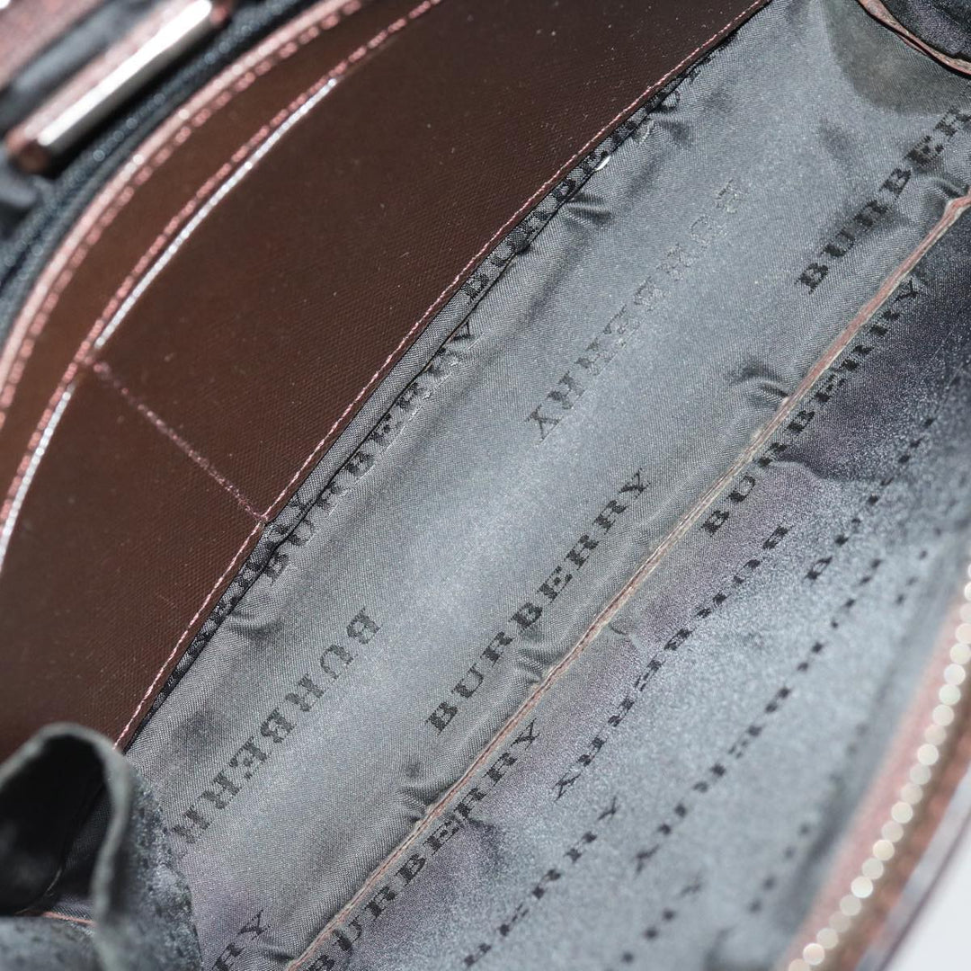 Burberry Clutch Bag Leather Brown Auth bs12798