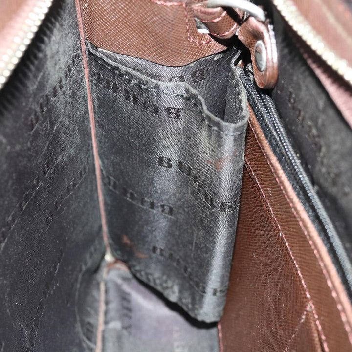 Burberry Clutch Bag Leather Brown Auth bs12798