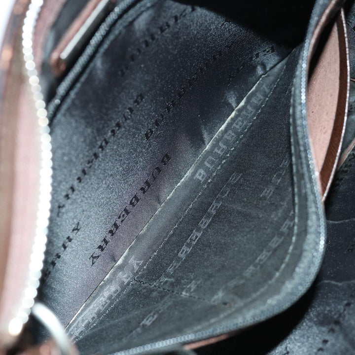 Burberry Clutch Bag Leather Brown Auth bs12798