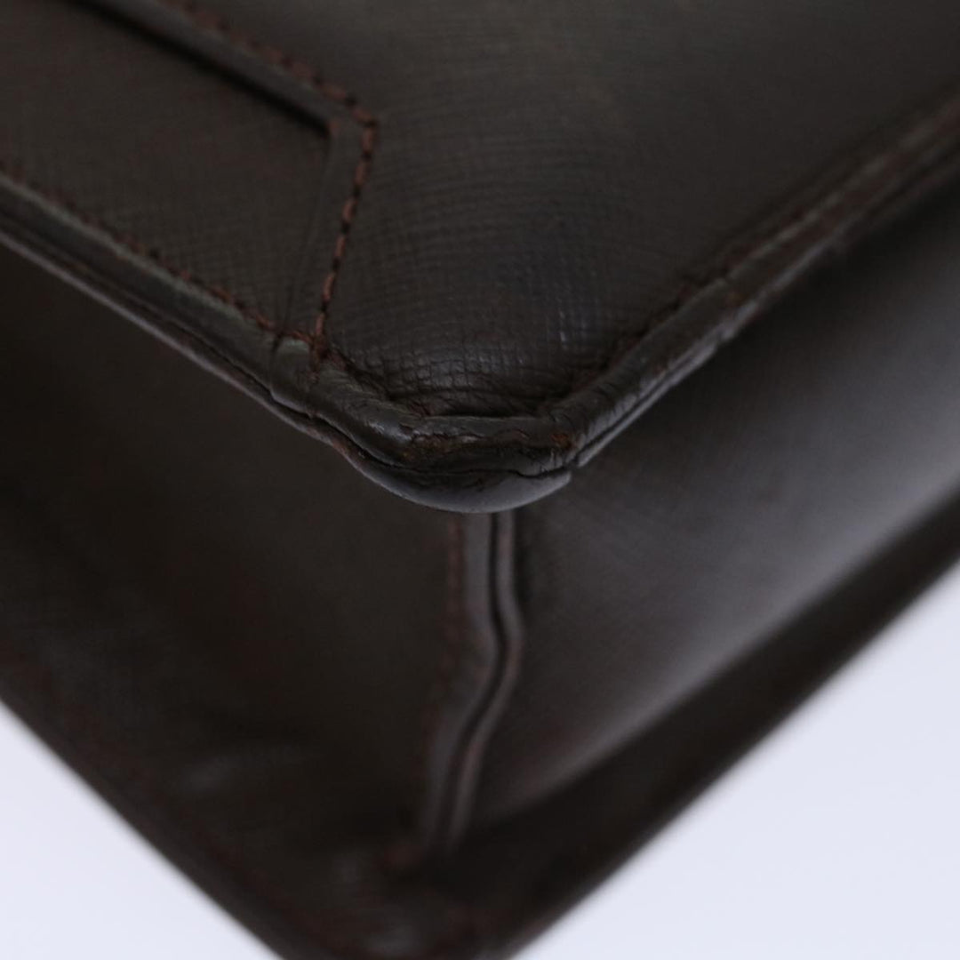 Burberry Clutch Bag Leather Brown Auth bs12798