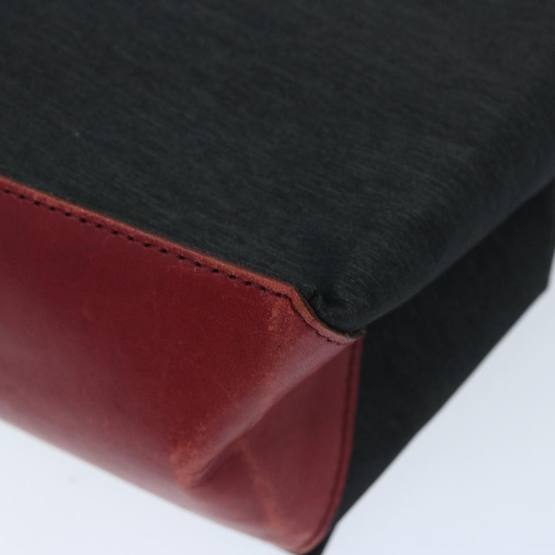 Burberry Shoulder Bag Canvas Black Red Auth bs12799