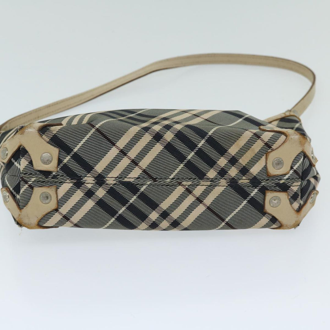 Burberry Nova Check Blue Label Shoulder Bag Canvas Blue Auth bs12920