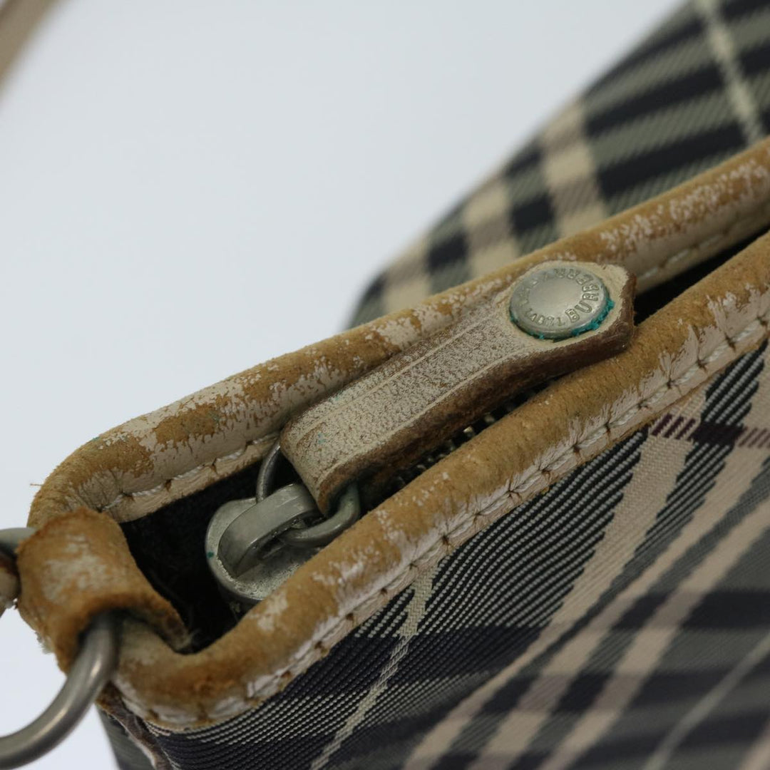 Burberry Nova Check Blue Label Shoulder Bag Canvas Blue Auth bs12920