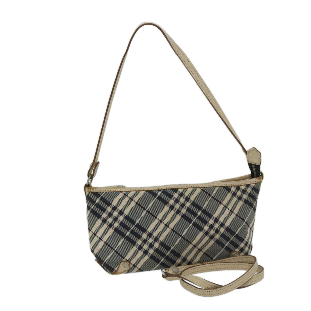 Burberry Nova Check Blue Label Shoulder Bag Canvas Blue Auth bs12920