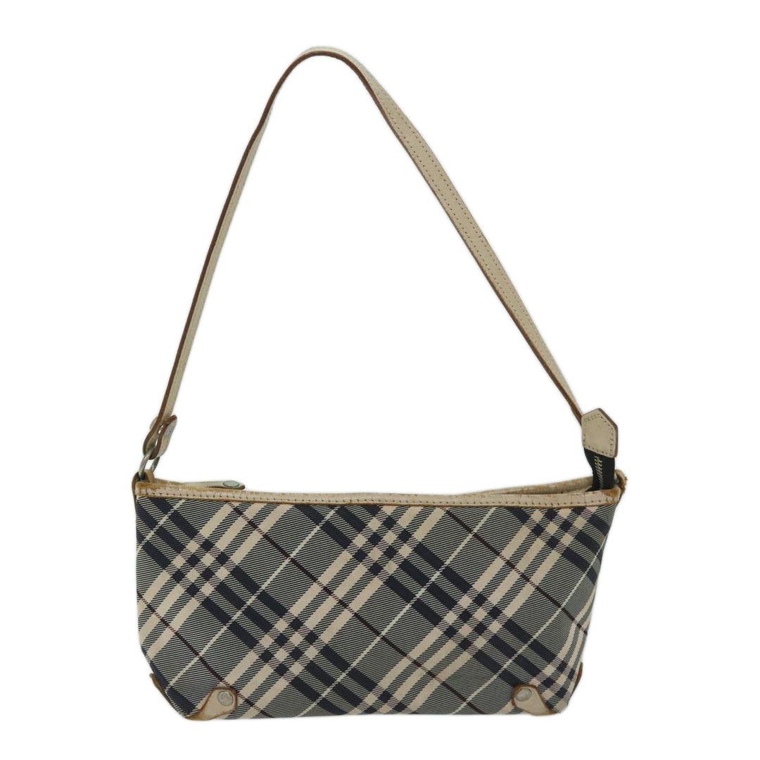 Burberry Nova Check Blue Label Shoulder Bag Canvas Blue Auth bs12920