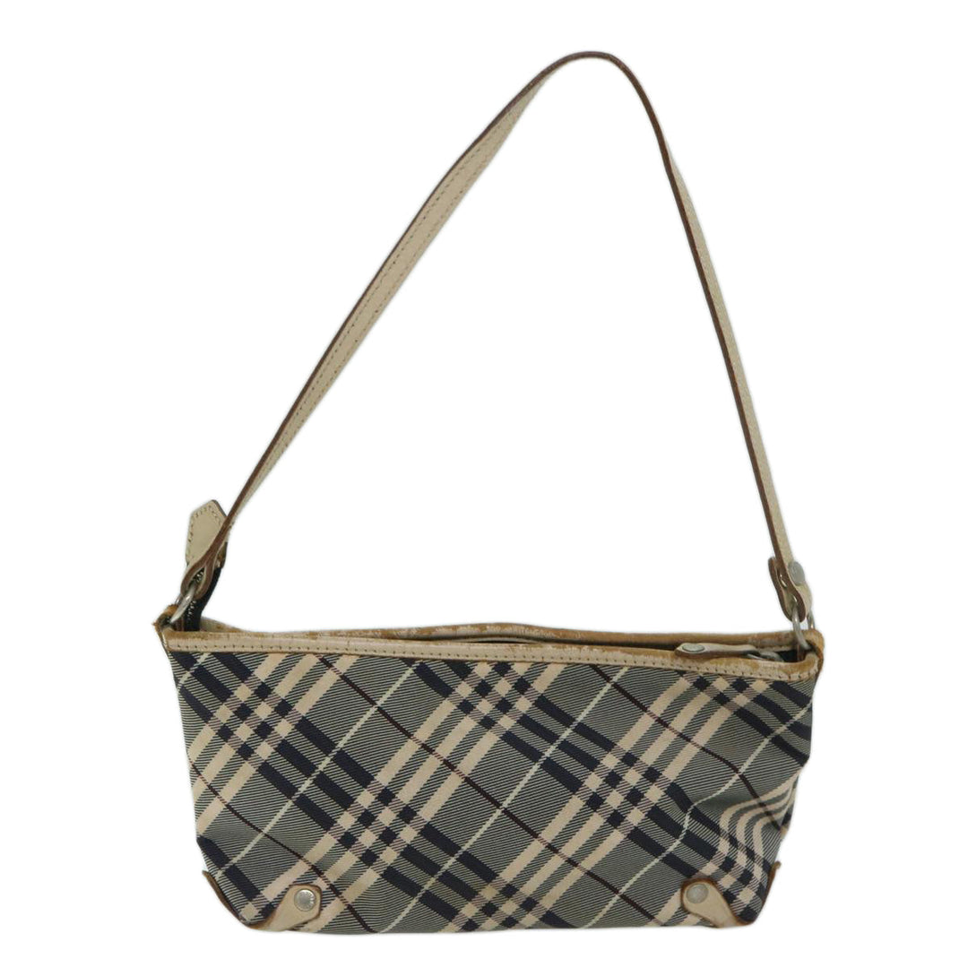 Burberry Nova Check Blue Label Shoulder Bag Canvas Blue Auth bs12920