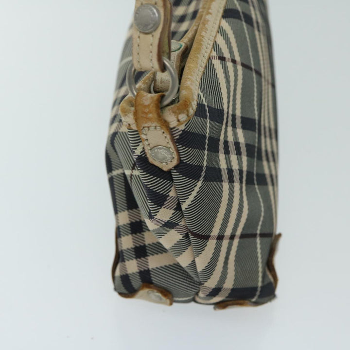 Burberry Nova Check Blue Label Shoulder Bag Canvas Blue Auth bs12920
