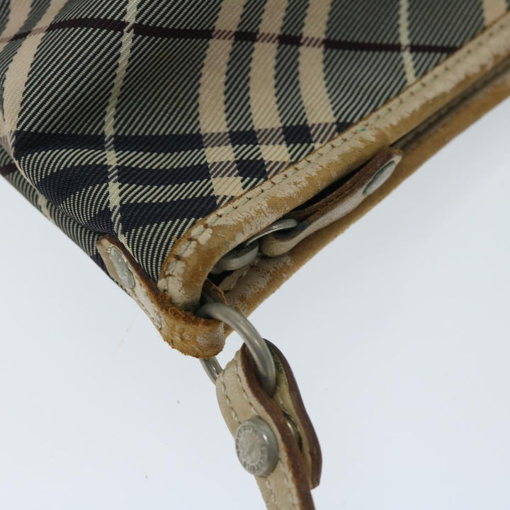 Burberry Nova Check Blue Label Shoulder Bag Canvas Blue Auth bs12920