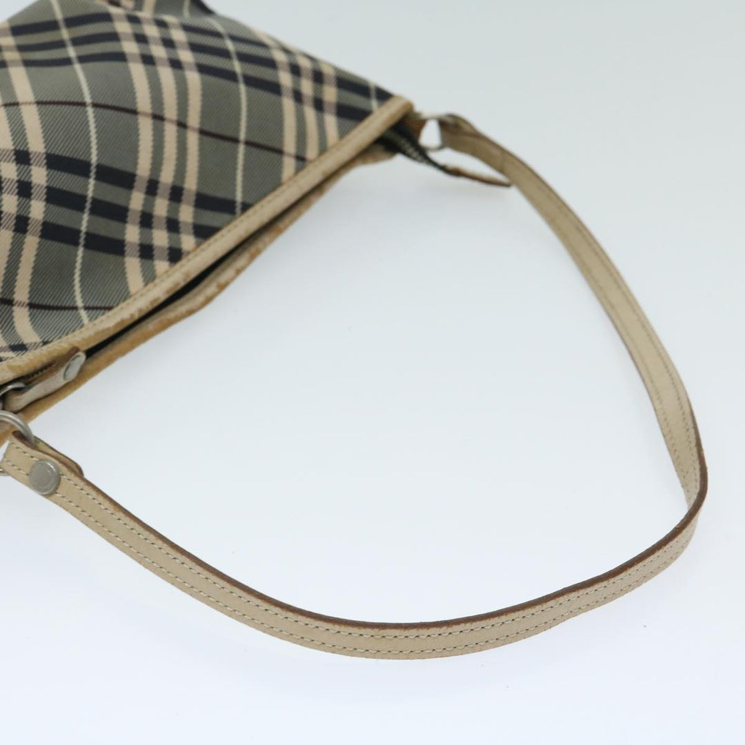 Burberry Nova Check Blue Label Shoulder Bag Canvas Blue Auth bs12920