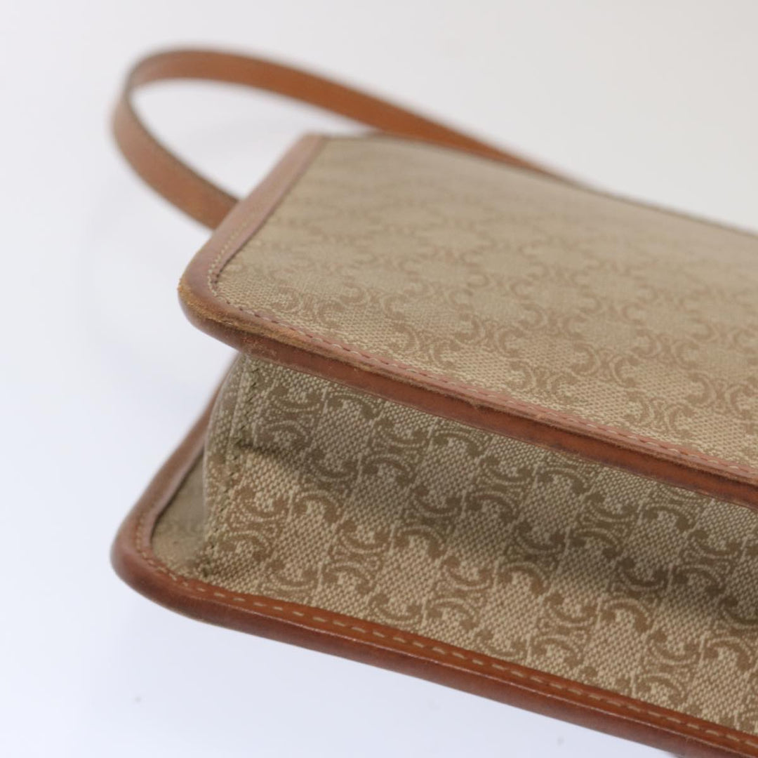 Celine Macadam Canvas Shoulder Bag Beige  12923