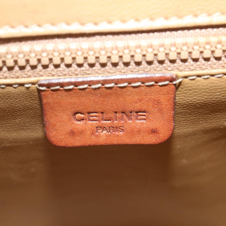 Celine Macadam Canvas Shoulder Bag Beige  12923
