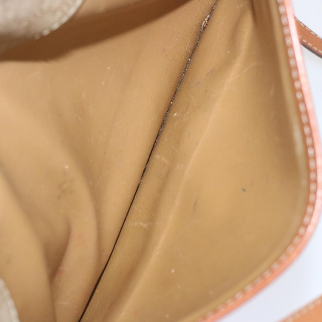Celine Macadam Canvas Shoulder Bag Beige  12923