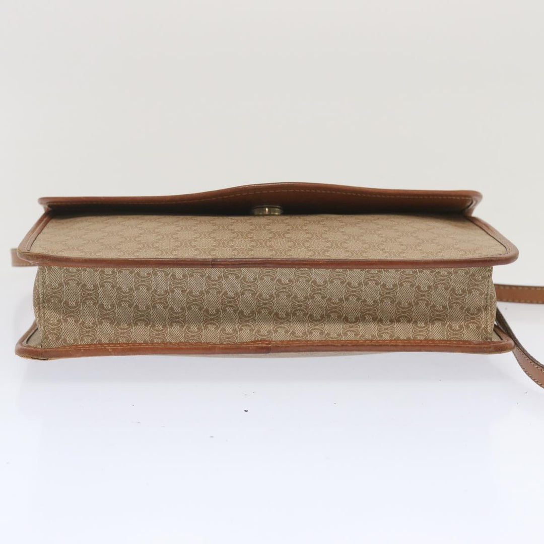 Celine Macadam Canvas Shoulder Bag Beige  12923