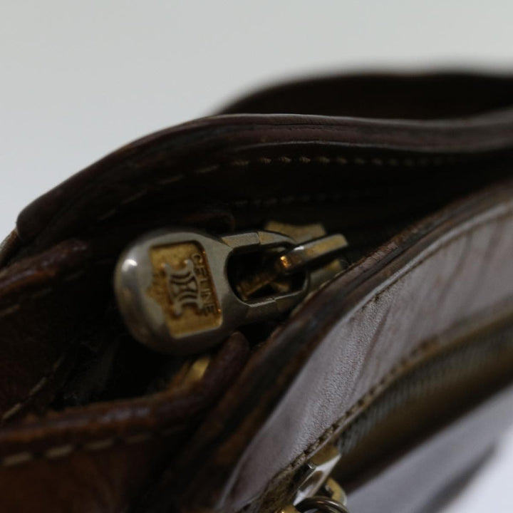 Celine Macadam Canvas Clutch Bag PVC Brown Auth bs12948
