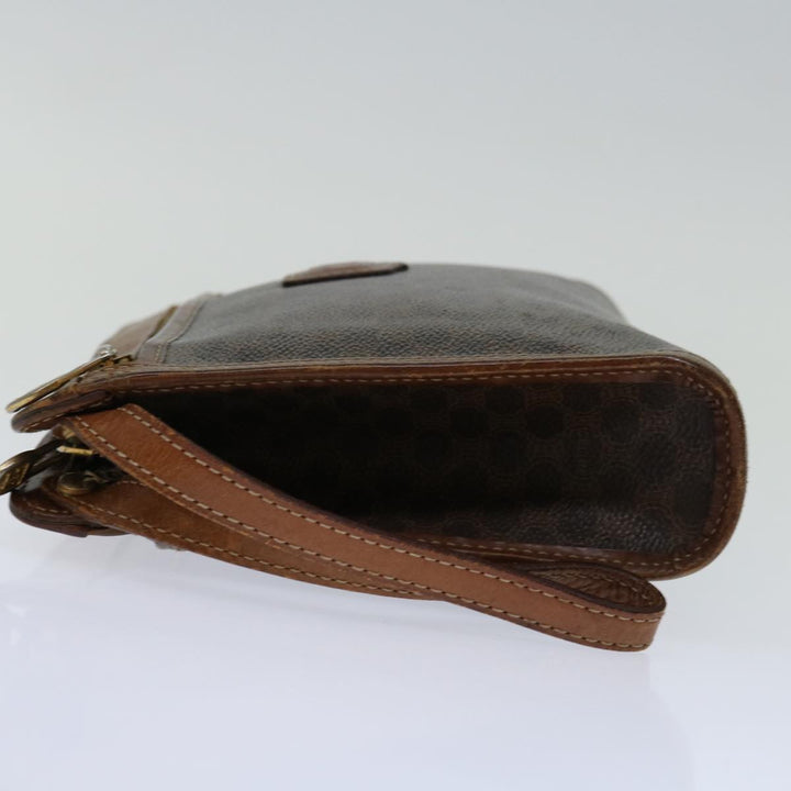 Celine Macadam Canvas Clutch Bag PVC Brown Auth bs12948