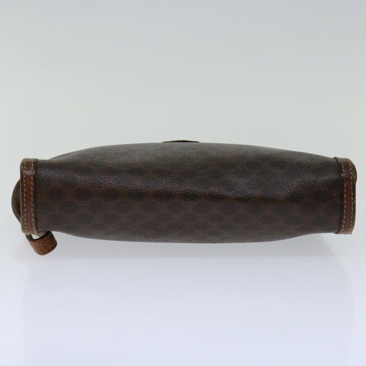 Celine Macadam Canvas Clutch Bag PVC Brown Auth bs12948
