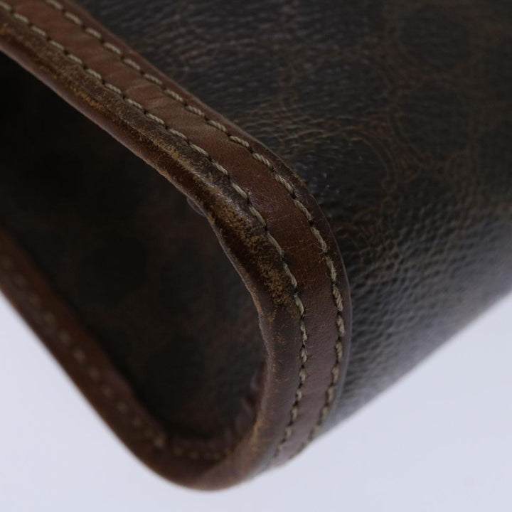 Celine Macadam Canvas Clutch Bag PVC Brown Auth bs12948