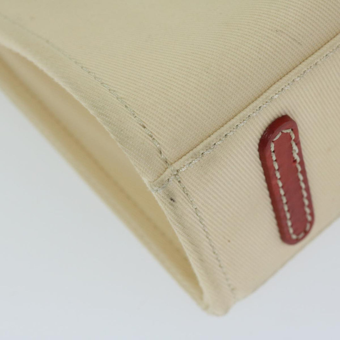 Burberry Blue Label Hand Bag Canvas Beige Auth bs12954