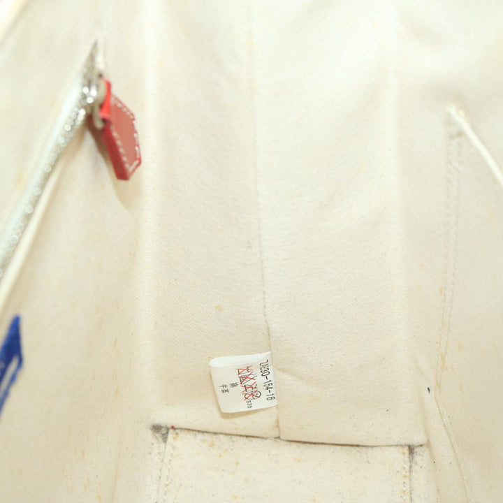 Burberry Blue Label Hand Bag Canvas Beige Auth bs12954
