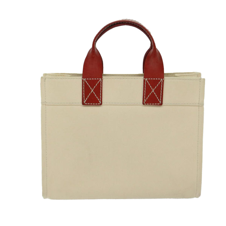 Burberry Blue Label Hand Bag Canvas Beige Auth bs12954