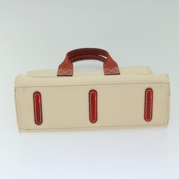 Burberry Blue Label Hand Bag Canvas Beige Auth bs12954