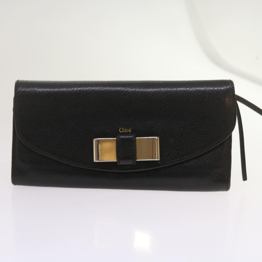 Chloe Wallet Leather 9Set Black Beige Red bs12968
