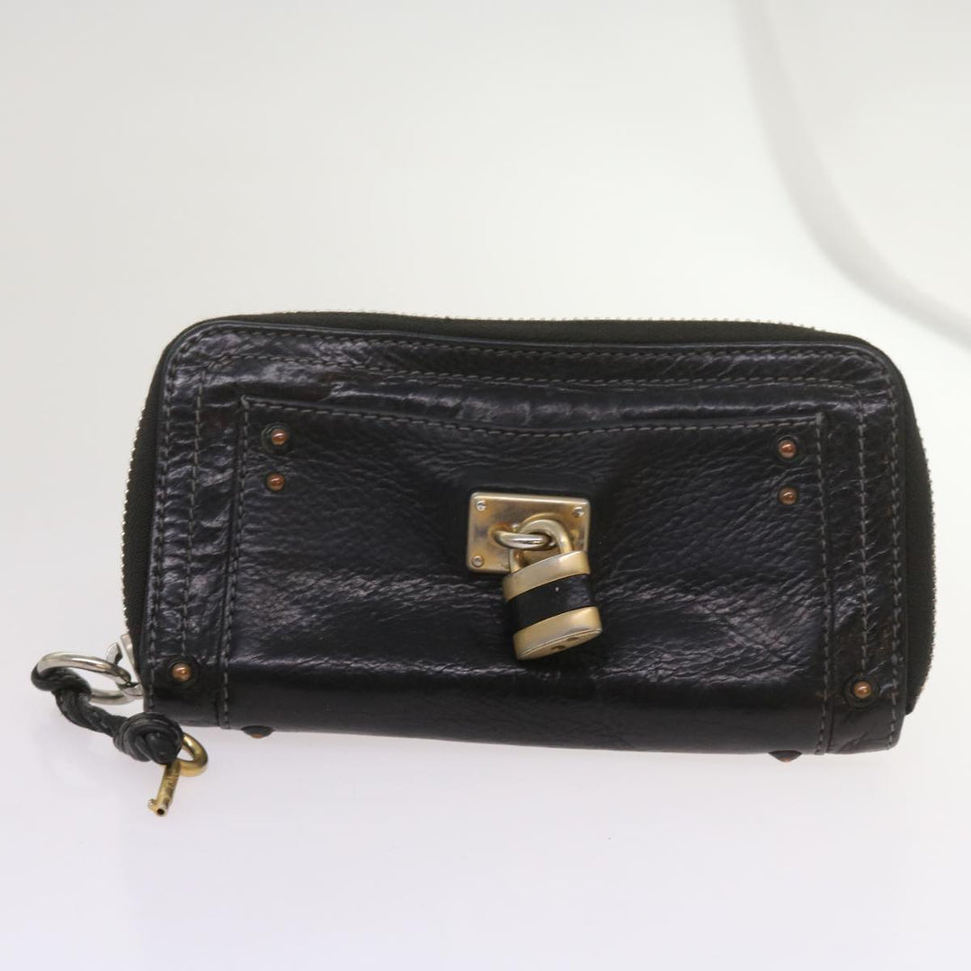Chloe Wallet Leather 9Set Black Beige Red bs12968