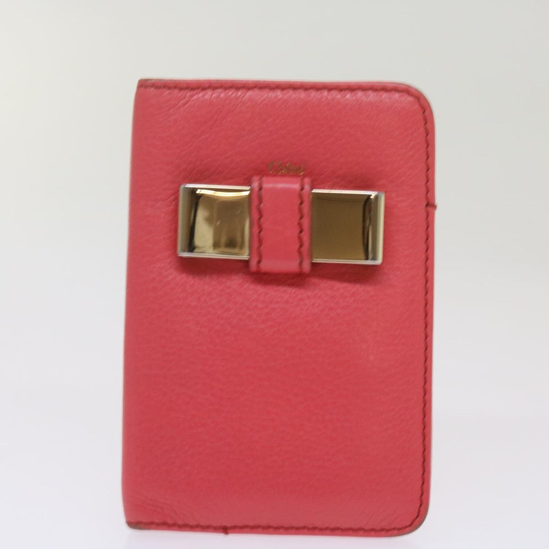 Chloe Wallet Leather 9Set Black Beige Red bs12968