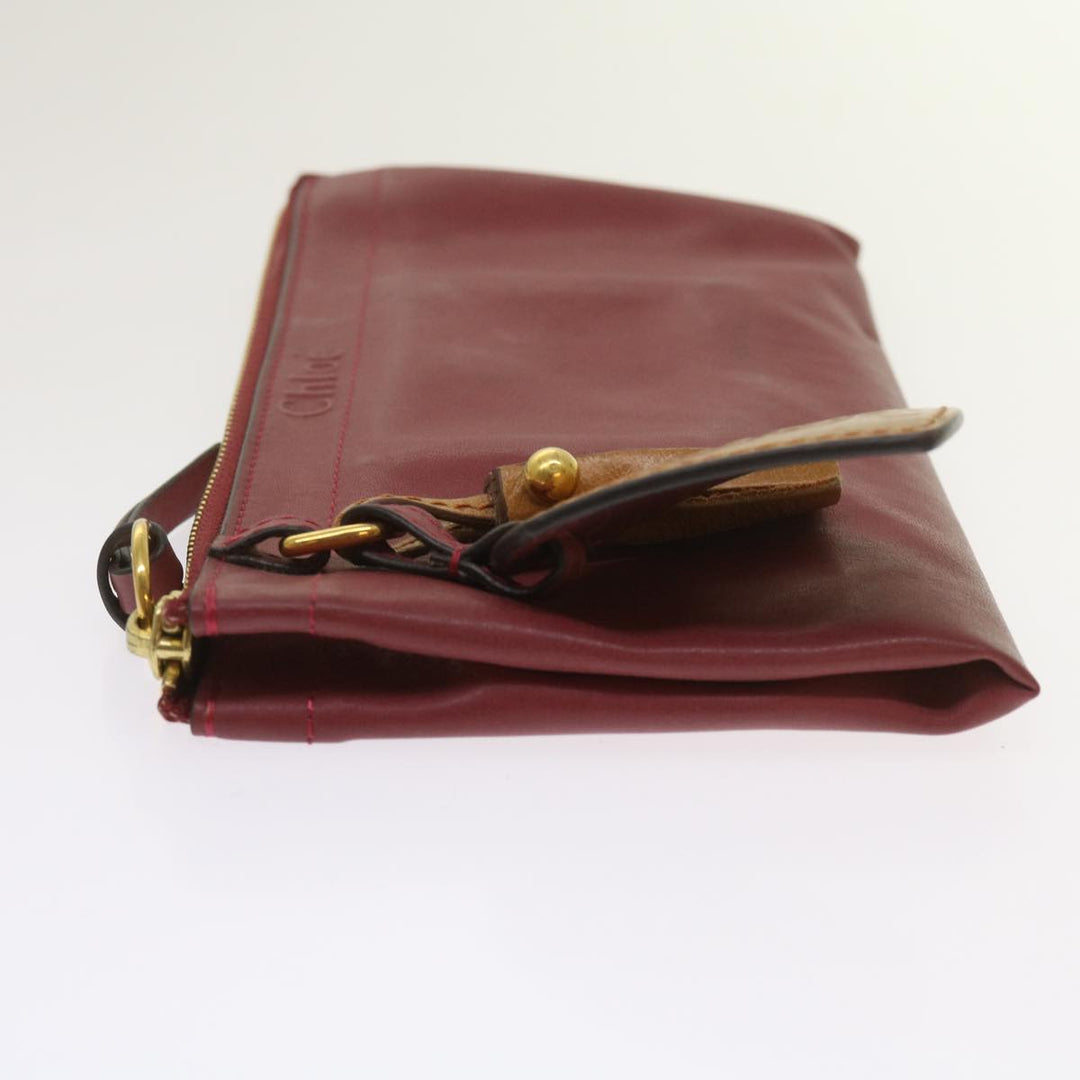 Chloe Wallet Leather 9Set Black Beige Red bs12968