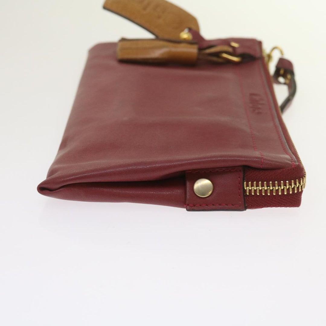 Chloe Wallet Leather 9Set Black Beige Red bs12968