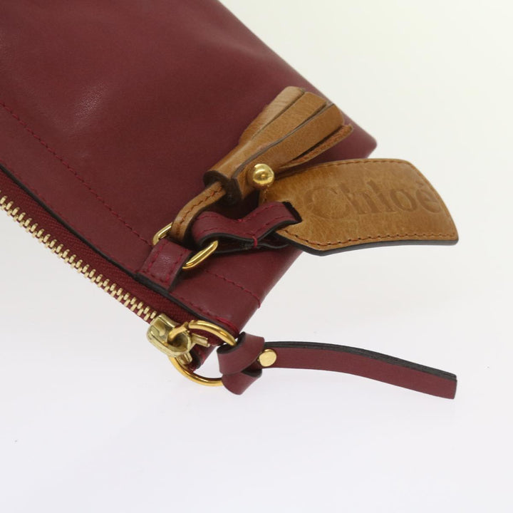 Chloe Wallet Leather 9Set Black Beige Red bs12968