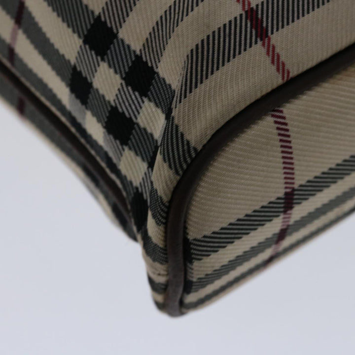 BURBERRY Nova Check Hand Bag Nylon Beige Brown Auth bs13049