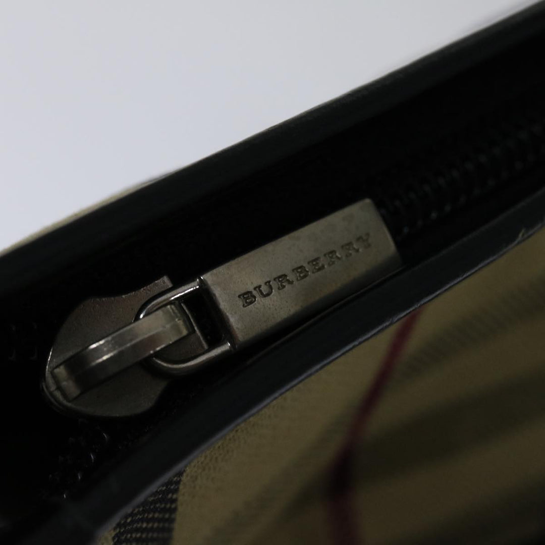 Burberry Nova Check Hand Bag Nylon Beige Brown Auth bs13067
