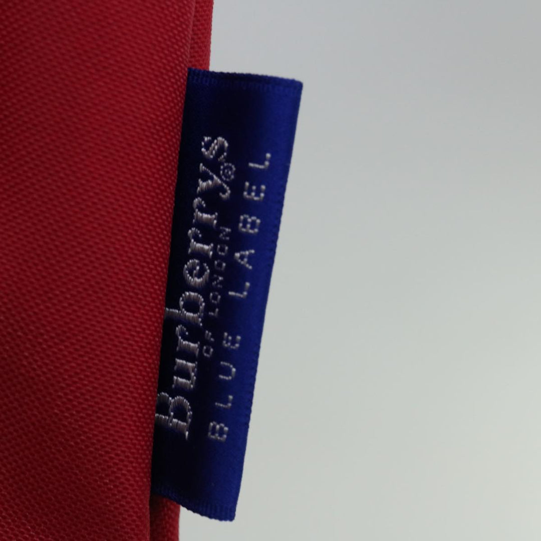 BurberrySs Nova Check Blue Label Hand Bag Nylon Red Black Auth bs13095