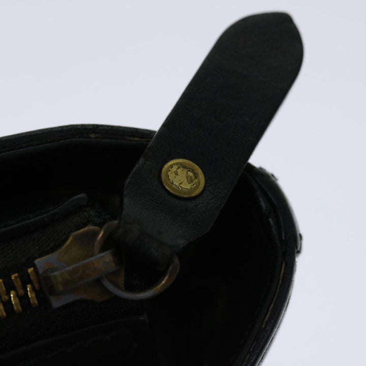 Burberry Hand Bag Leather Black Auth bs13097