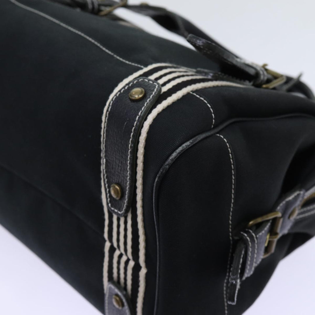Burberry Hand Bag Canvas Black Auth bs13113