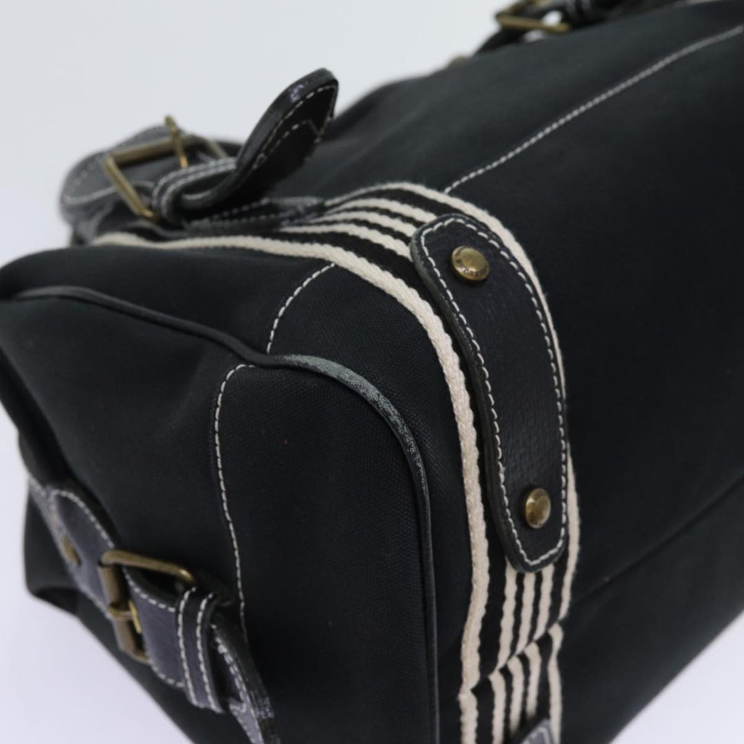 Burberry Hand Bag Canvas Black Auth bs13113