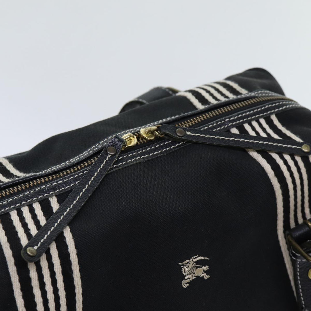 Burberry Hand Bag Canvas Black Auth bs13113