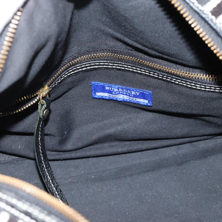 Burberry Hand Bag Canvas Black Auth bs13113