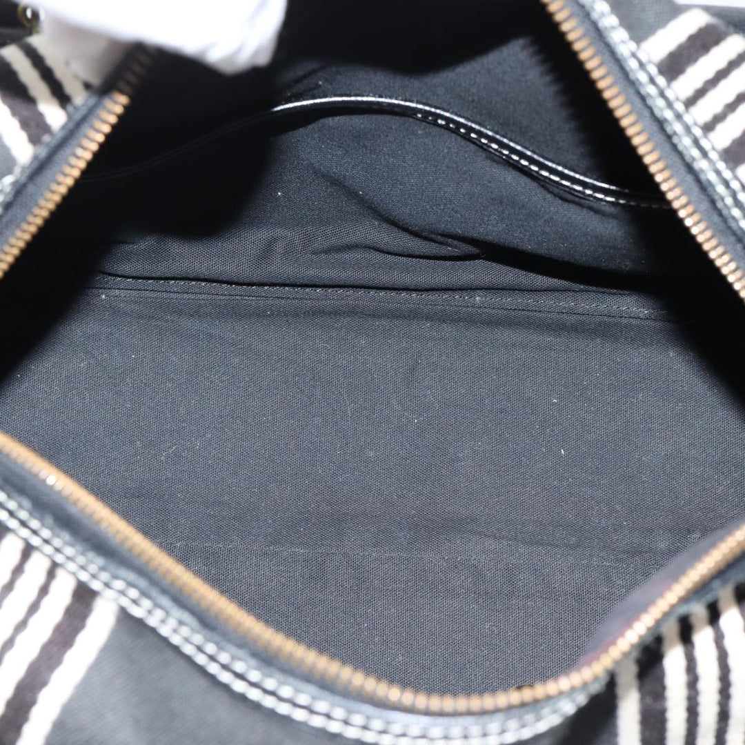 Burberry Hand Bag Canvas Black Auth bs13113