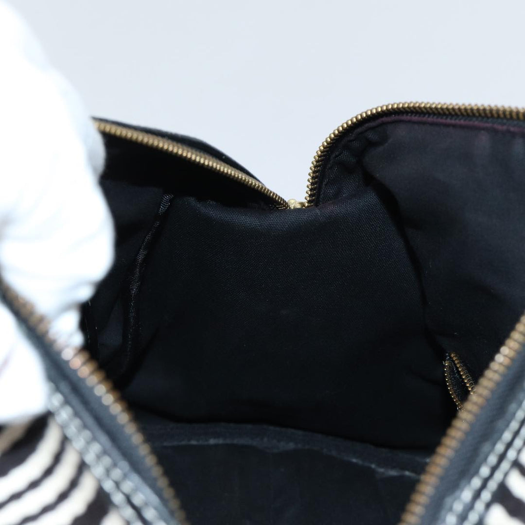 Burberry Hand Bag Canvas Black Auth bs13113