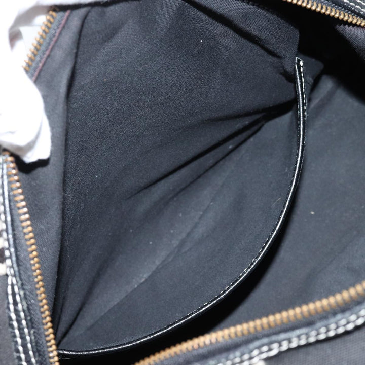 Burberry Hand Bag Canvas Black Auth bs13113