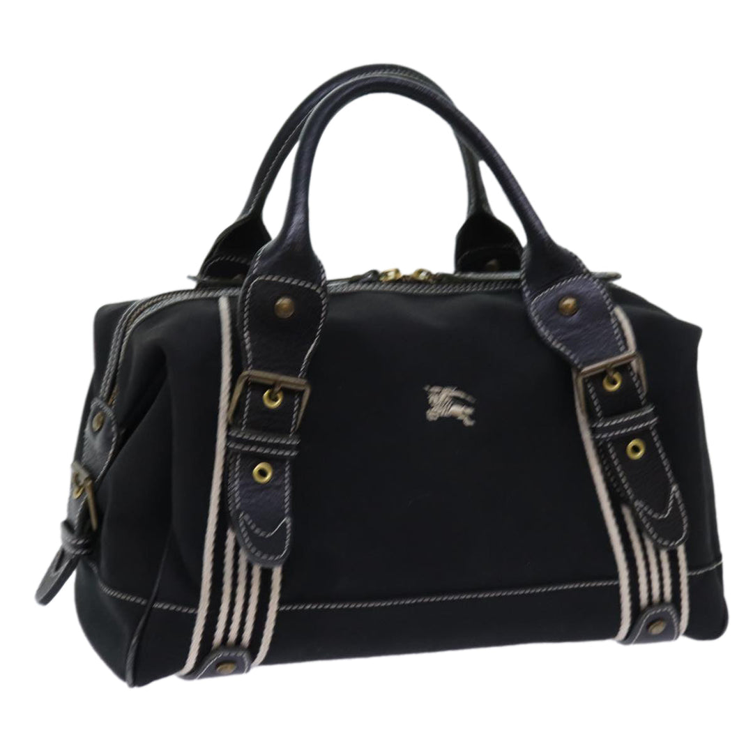 Burberry Hand Bag Canvas Black Auth bs13113