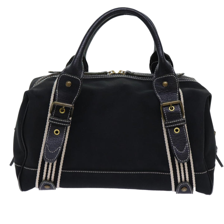Burberry Hand Bag Canvas Black Auth bs13113