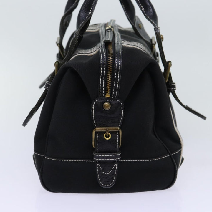 Burberry Hand Bag Canvas Black Auth bs13113